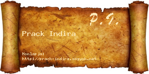 Prack Indira névjegykártya